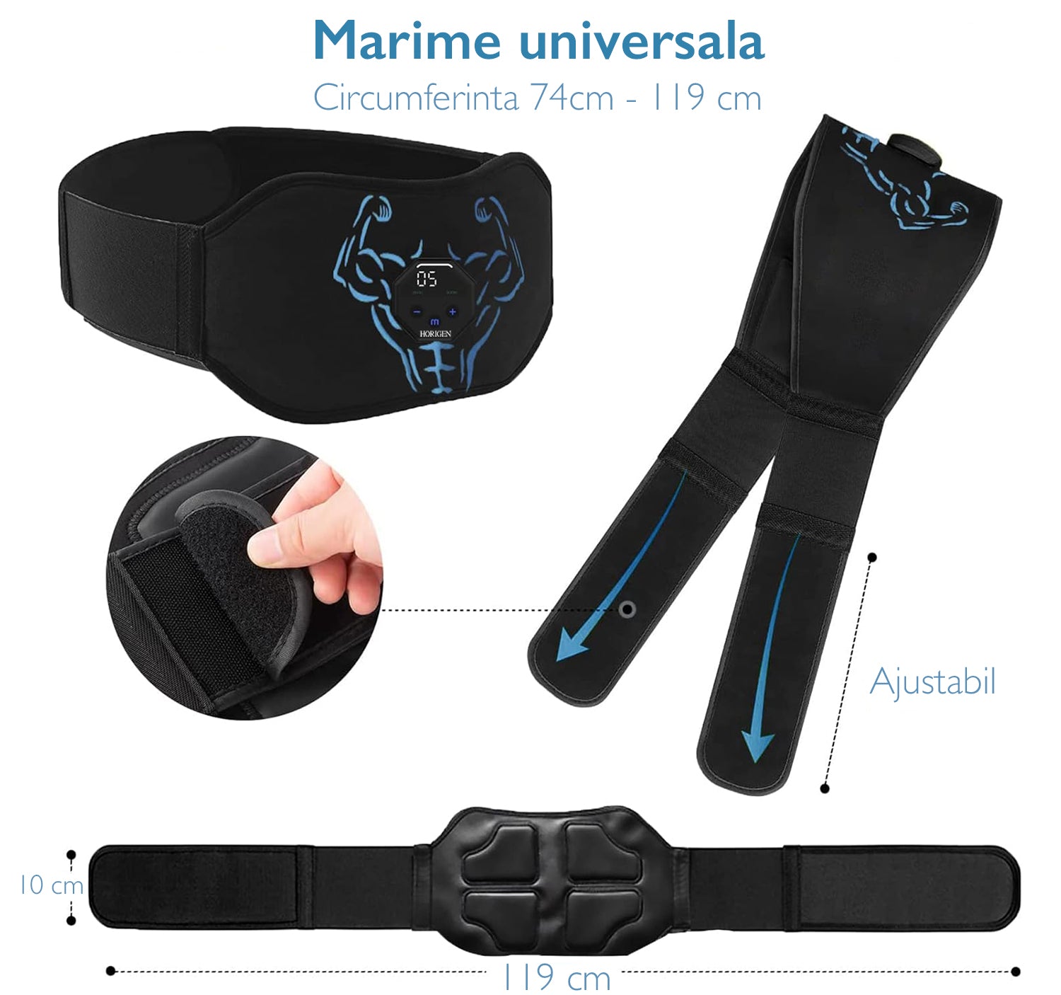 Centura Electrostimulare Abdomen Horigen Abs Fit Centura Electrostimulare Abdomen Horigen Abs Fit